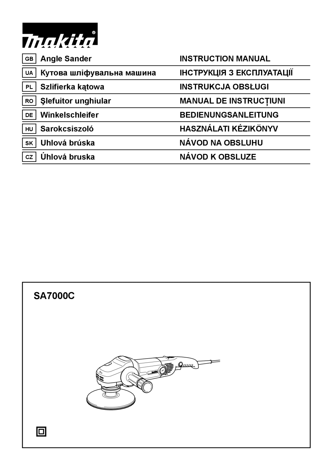 Makita SA7000C instruction manual 