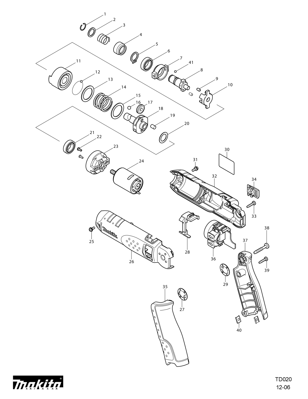 Makita TD020 manual 