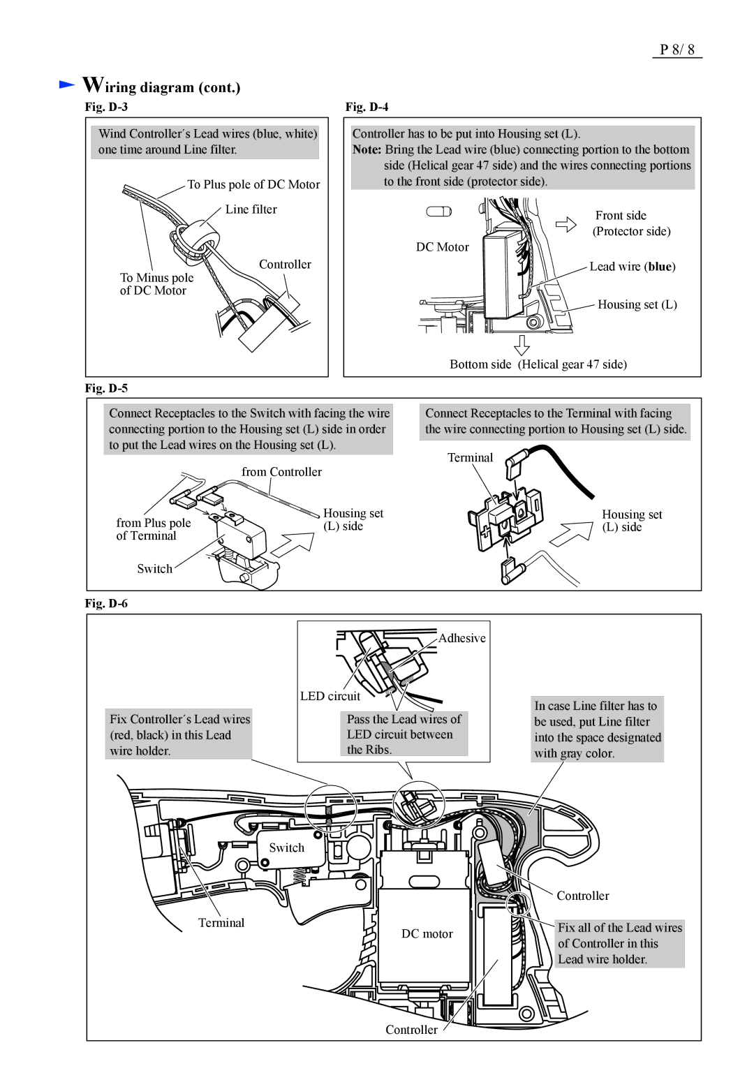 Makita UH200D (HU01*) specifications Fig. D-3, Fig. D-5 