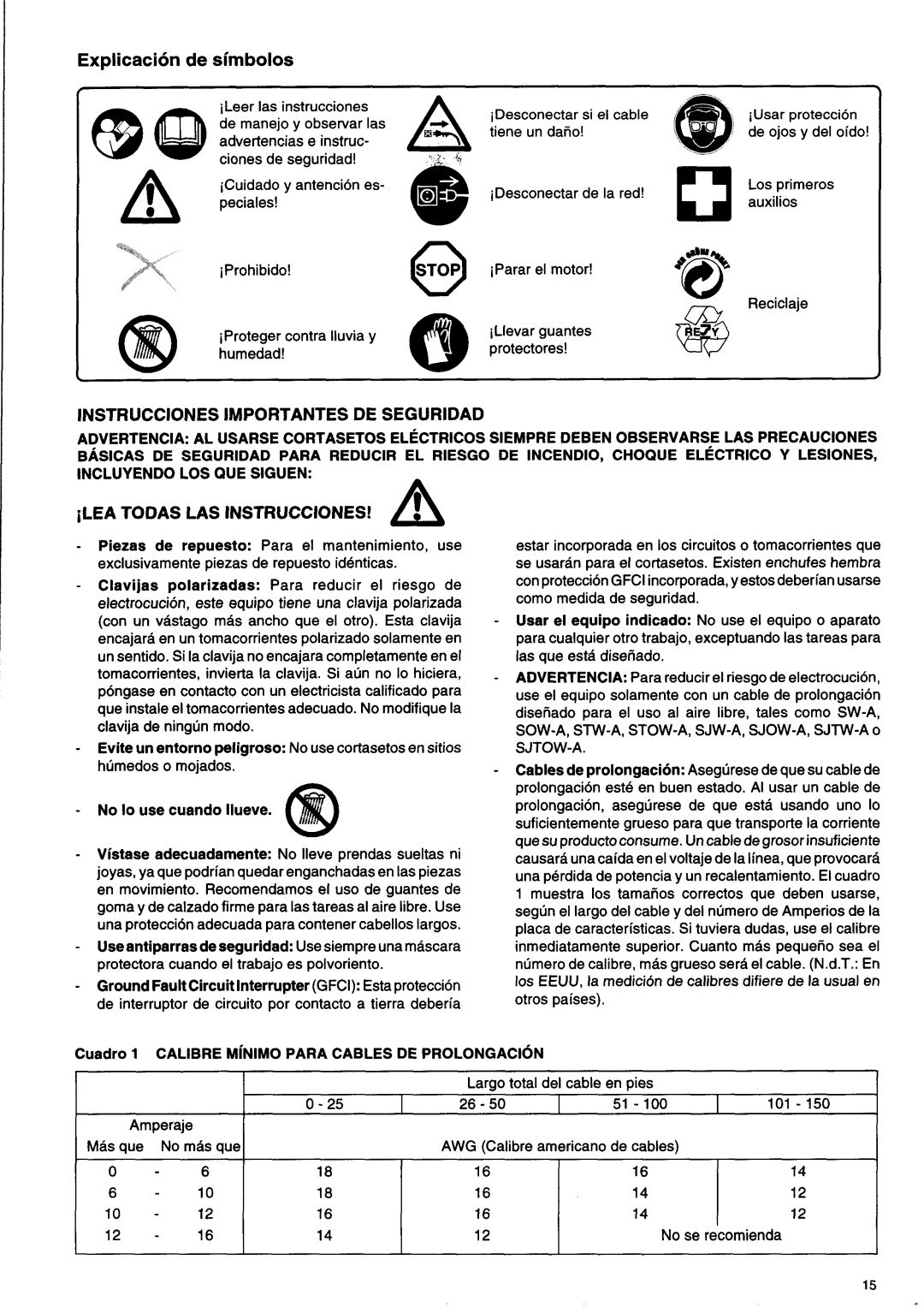 Makita UH6330, UH5530 manual Explicacion de simbolos, Instruccionesimportantes DE Seguridad, ILEA Todas LAS Instrucciones 