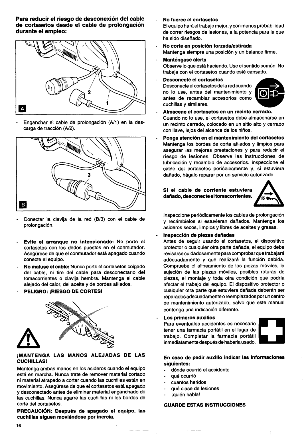 Makita UH5530, UH6330 manual Guarde Estas Instrucciones 