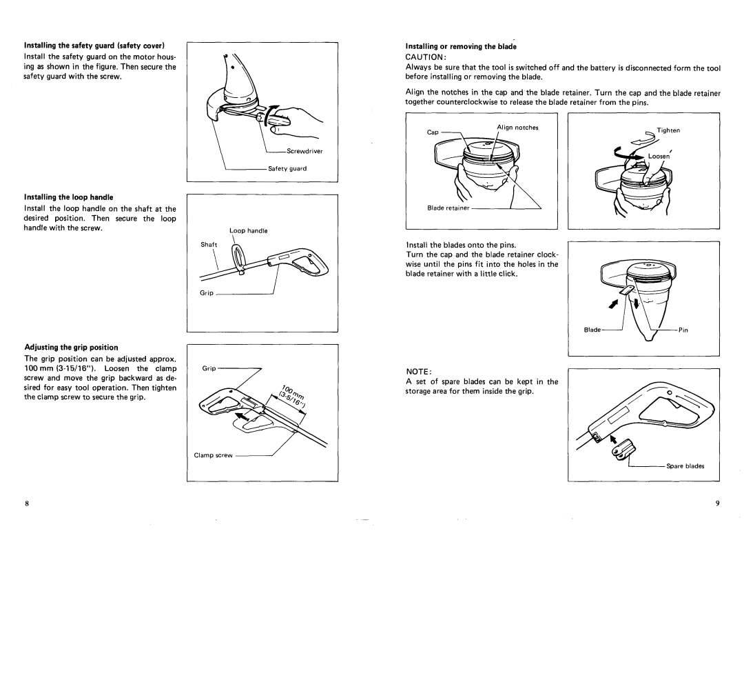 Makita UM140DST manual L S c r e w d r i v e r HandleLoop Safety guard 