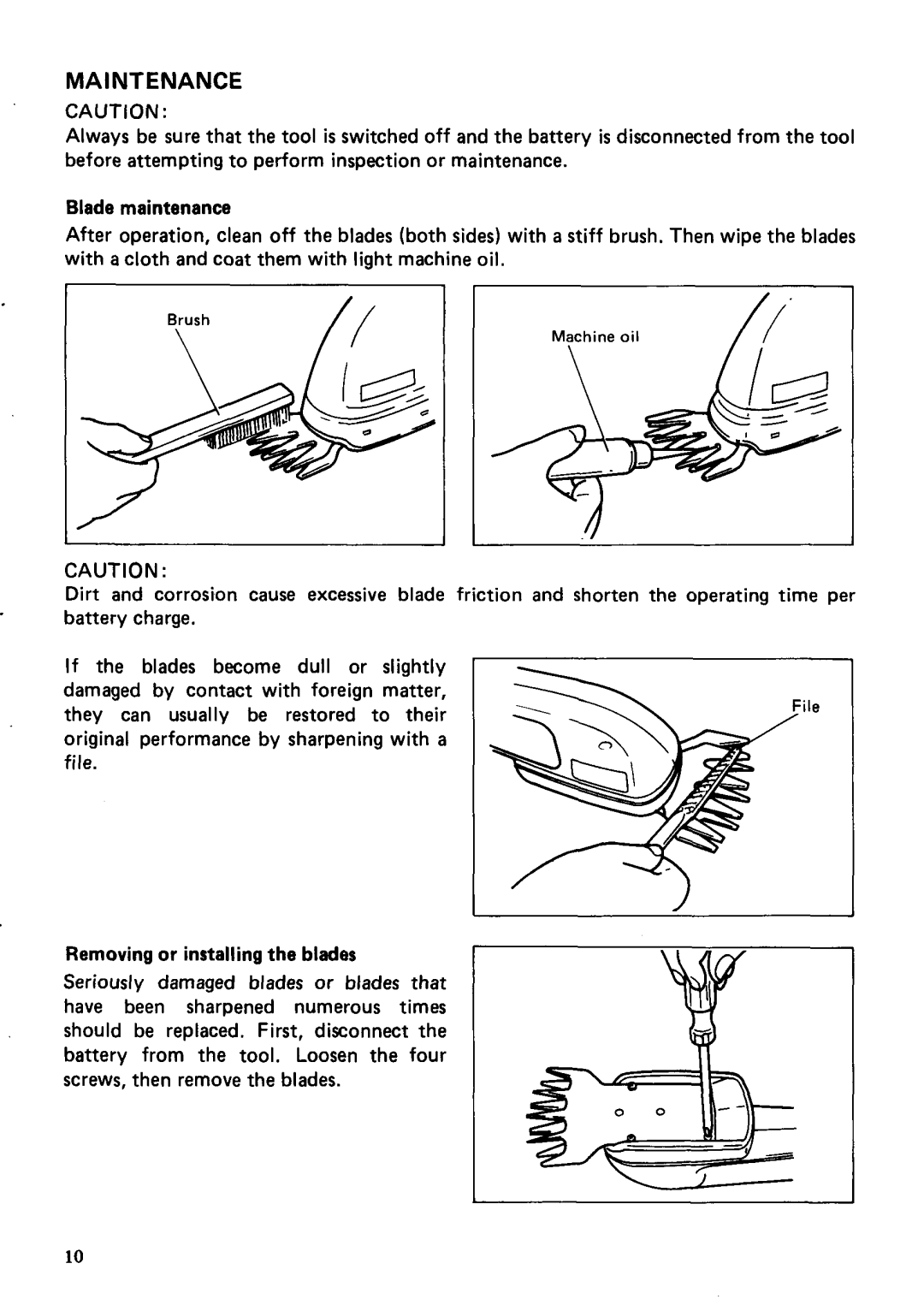 Makita UML03DST instruction manual Maintenance 