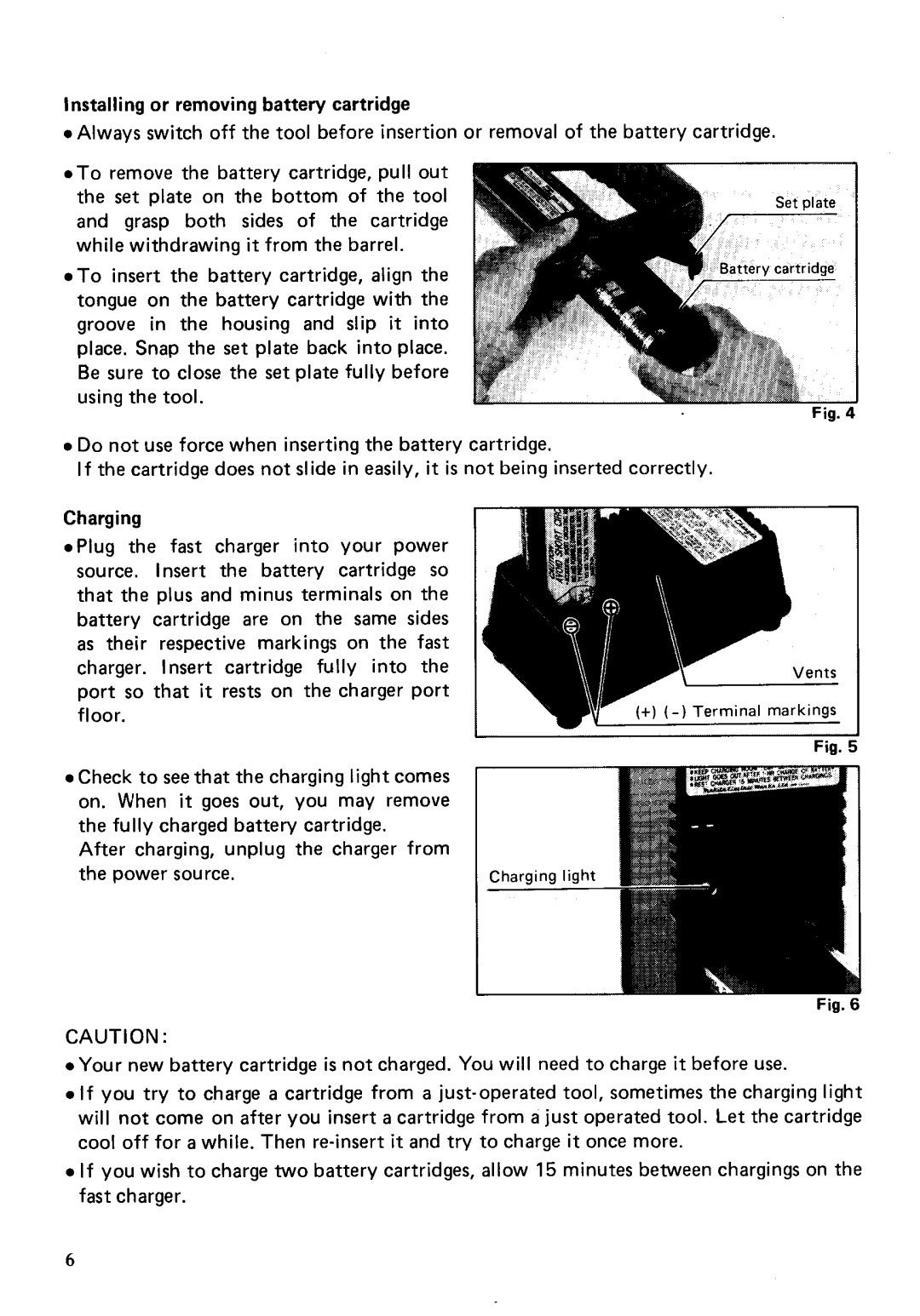 Makita UML2OOD Installing or removing battery cartridge, Do not use force when inserting the battery cartridge, Charging 