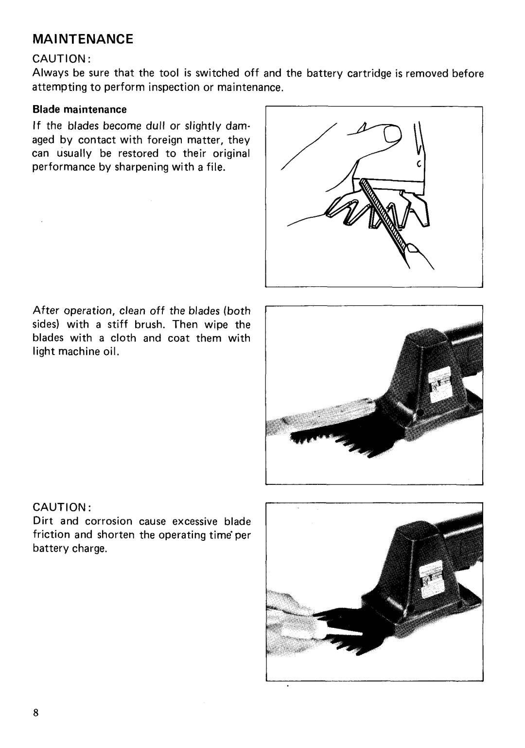 Makita UMLOOODW manual Maintenance 