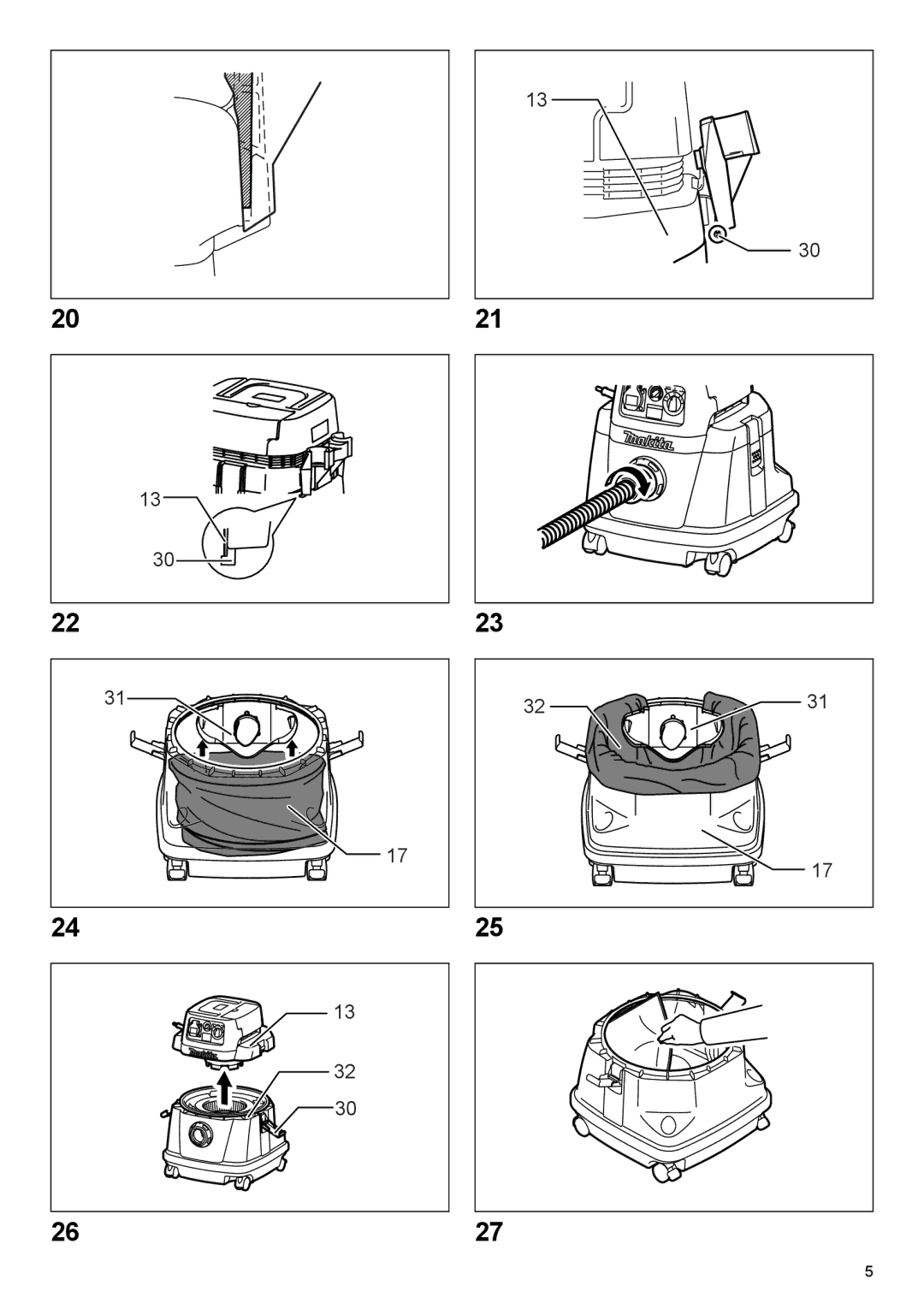 Makita VC1310L, VC2510L, VC3210L instruction manual 