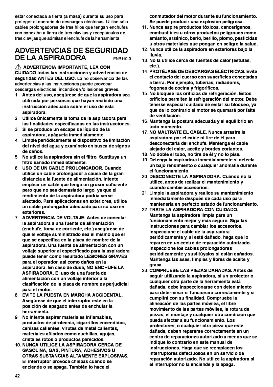 Makita VC2510L, VC3210L, VC1310L instruction manual Advertencias De Seguridad, De La Aspiradora 