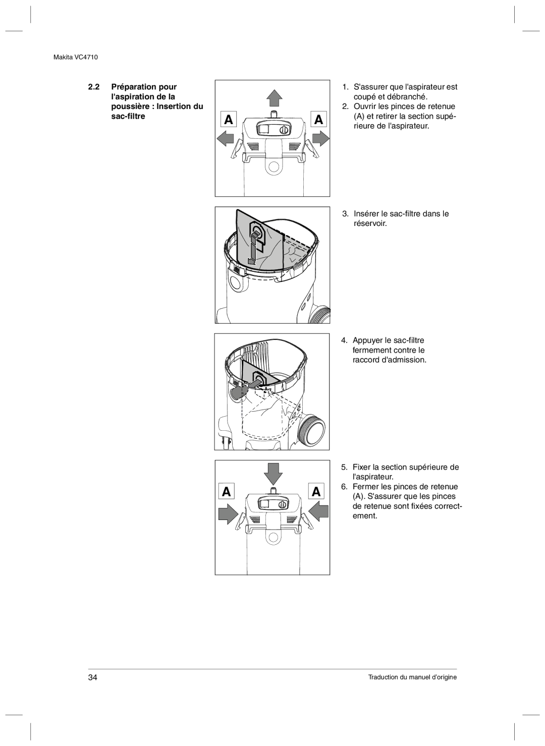 Makita manual Makita VC4710 