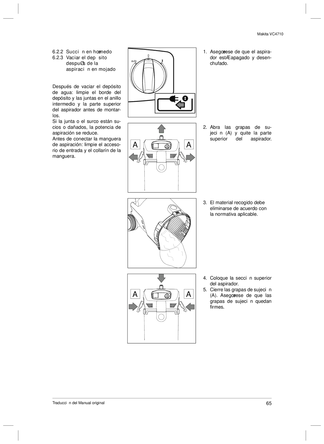 Makita manual Makita VC4710 