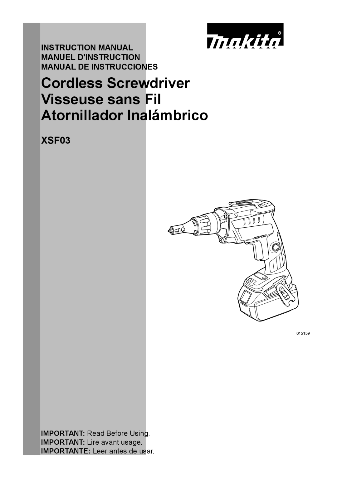 Makita XSF03M, XSF03Z instruction manual 