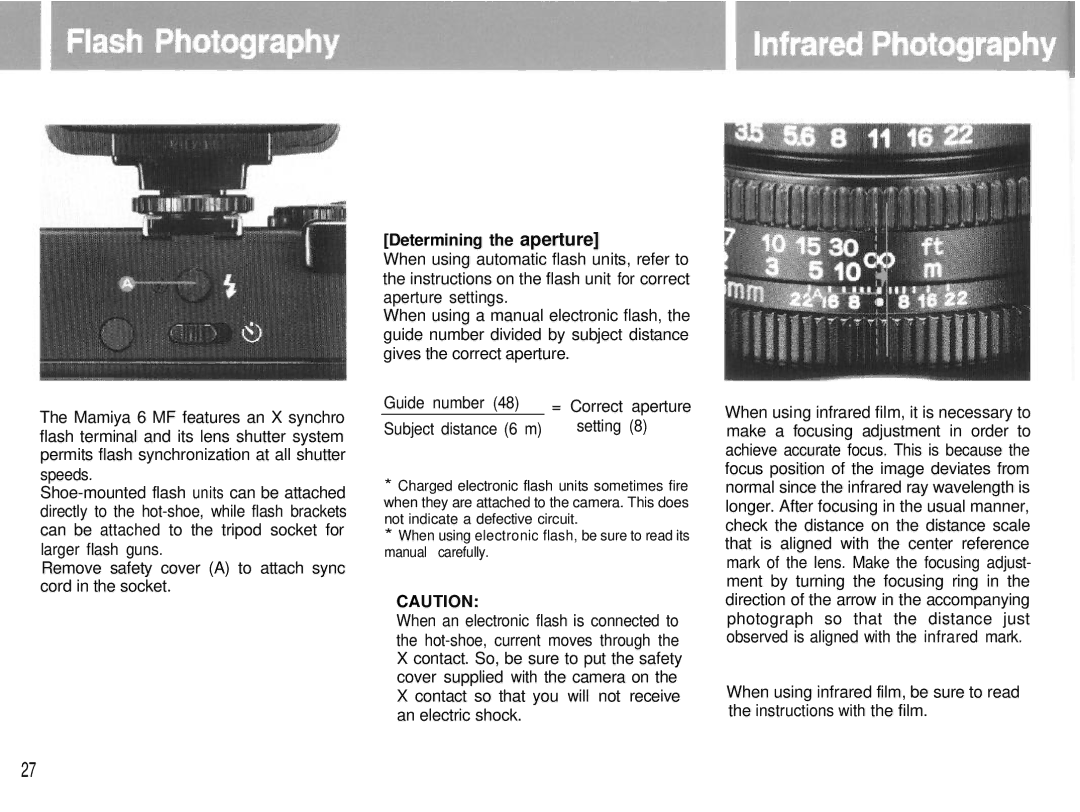 Mamiya 6MF manual Determining the aperture, Setting 