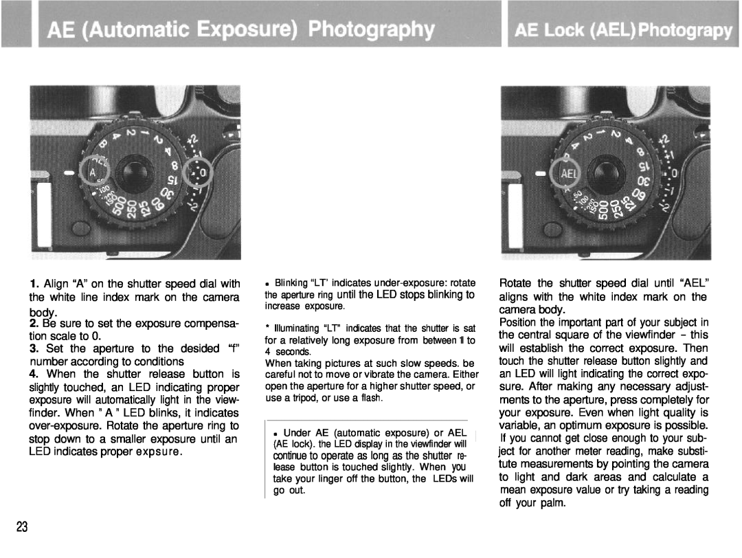 Mamiya 6MF manual body 2. Be sure to set the exposure compensa- tion scale to 