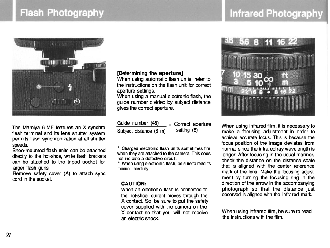 Mamiya 6MF manual Determining the aperture 