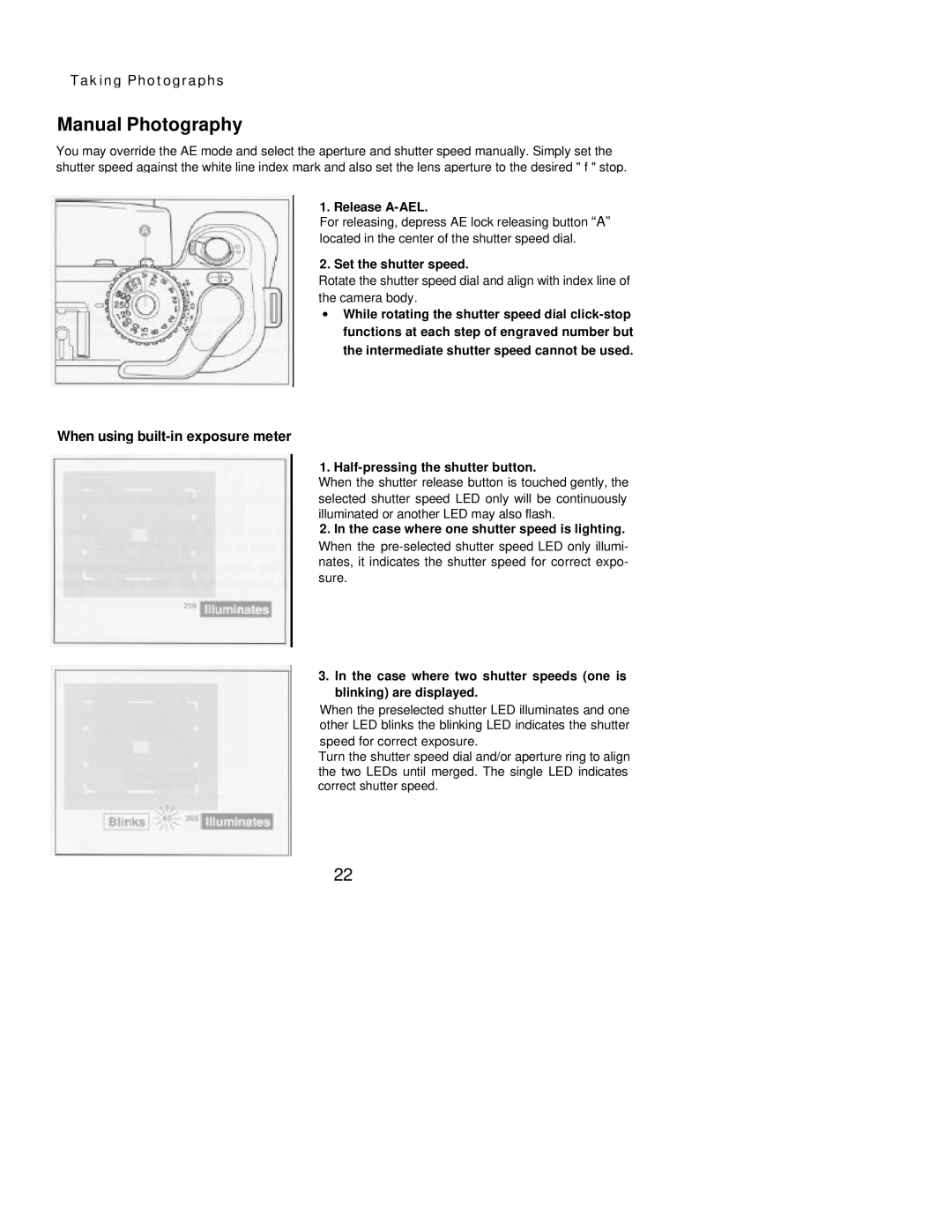 Mamiya 7 II manual Manual Photography, When using built-in exposure meter 