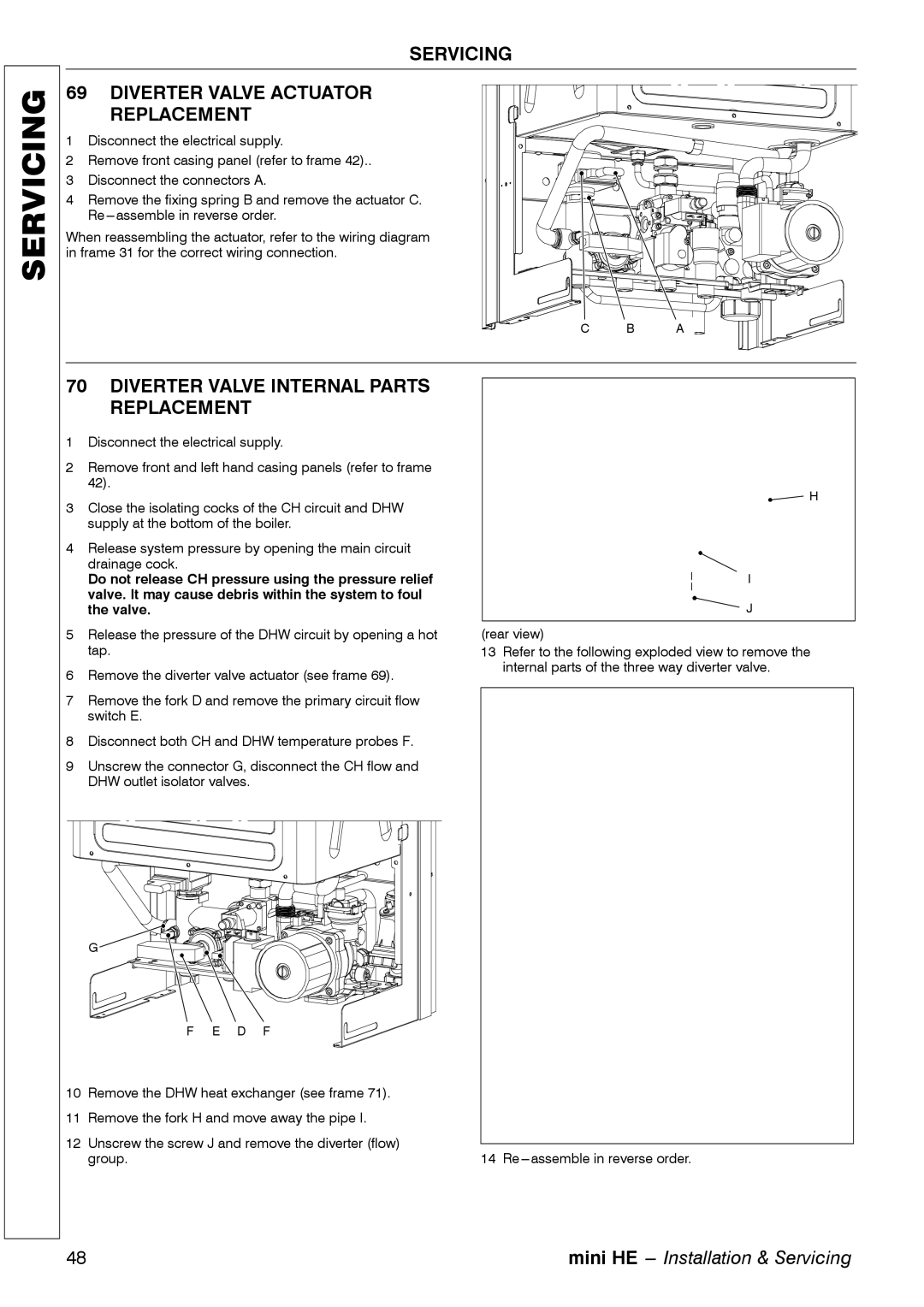 Mamiya C32, C28, C24 manual Servicing Diverter Valve Actuator Replacement, Diverter Valve Internal Parts Replacement 