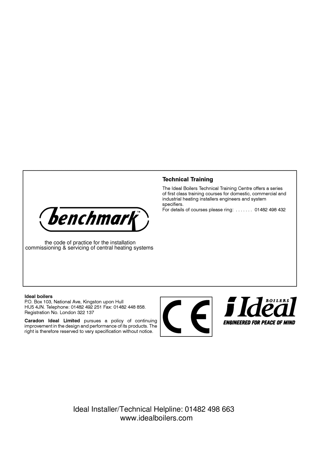 Mamiya C28, C32, C24 manual Technical Training, Ideal boilers 