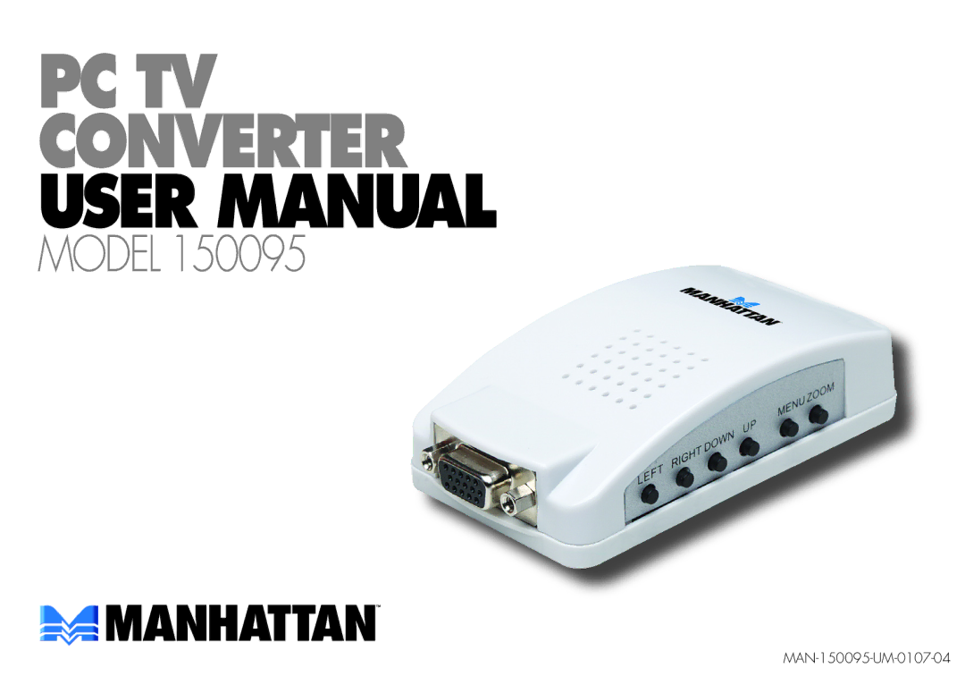 Manhattan Computer Products 150095 user manual PC TV converter 