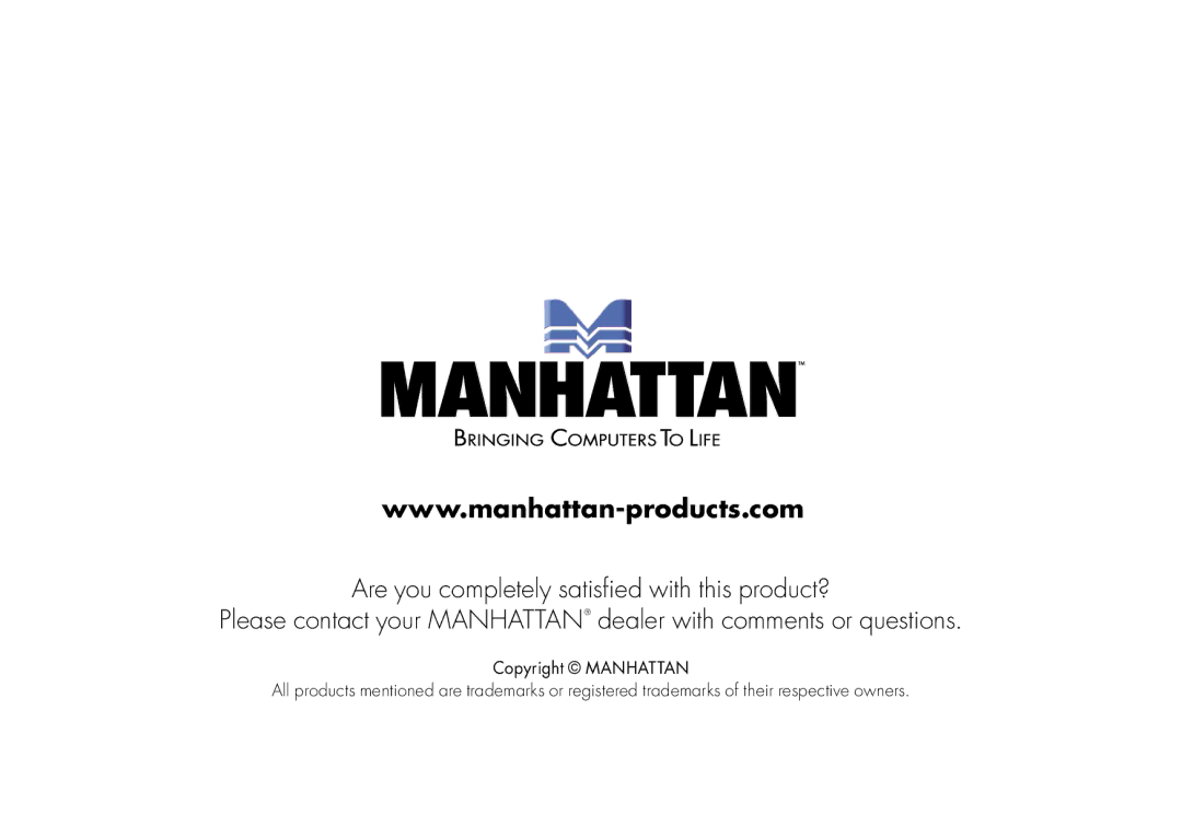 Manhattan Computer Products 160377 user manual 