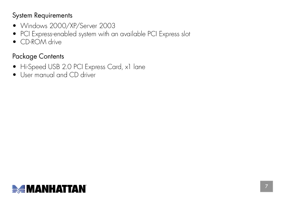 Manhattan Computer Products 160391 user manual 