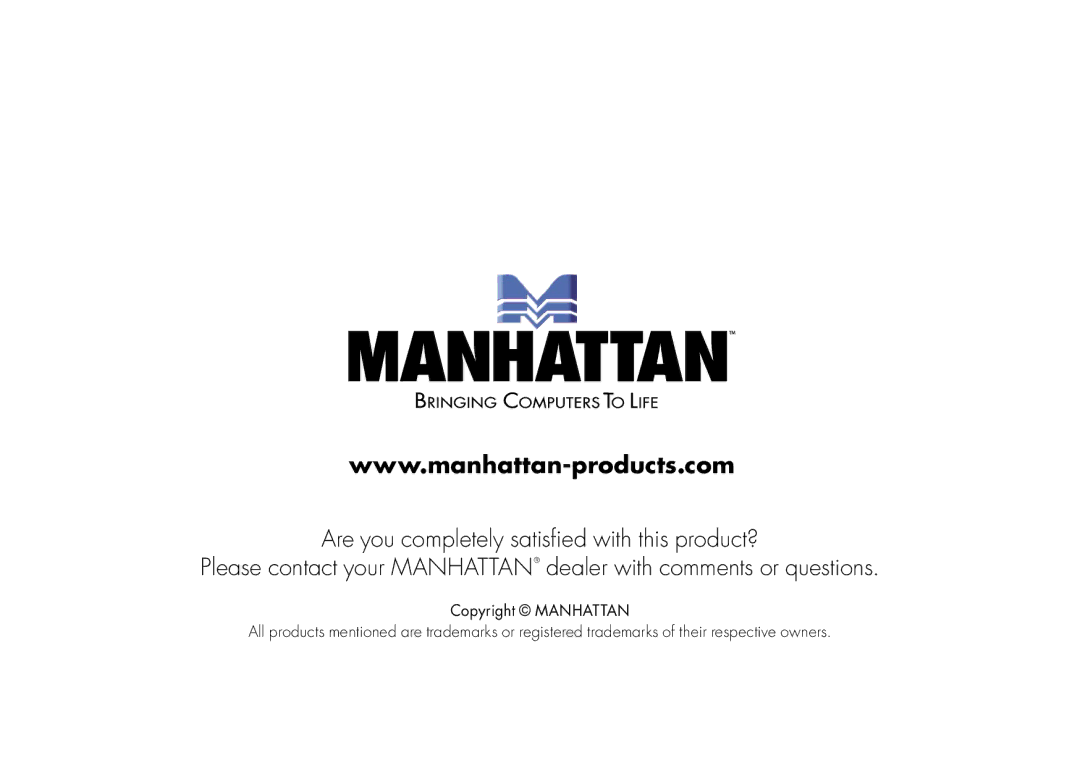 Manhattan Computer Products 160391 user manual 