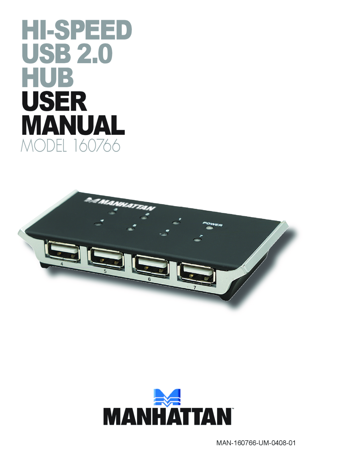 Manhattan Computer Products user manual Model, MAN-160766-UM-0408-01 