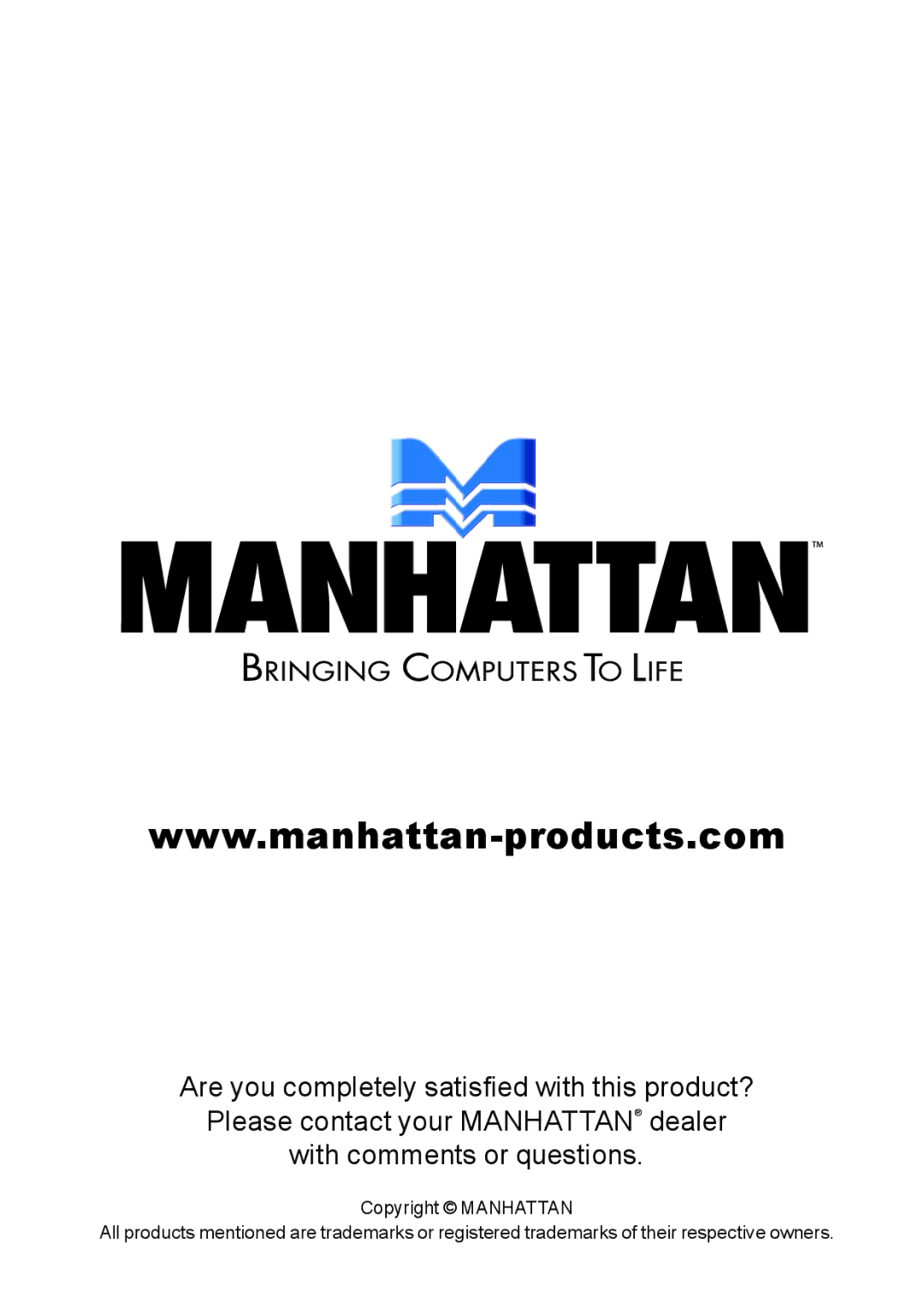 Manhattan Computer Products 167741 manual 