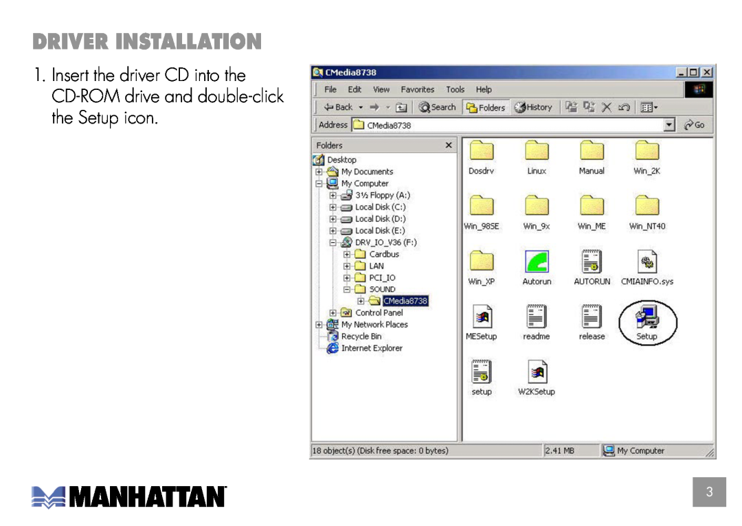 Manhattan Computer Products 173032 user manual Driver Installation 