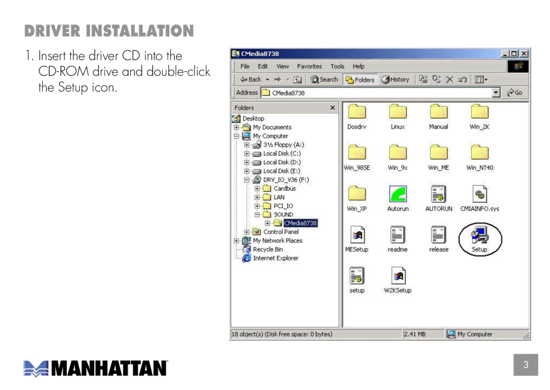 Manhattan Computer Products 173032 user manual Driver Installation 