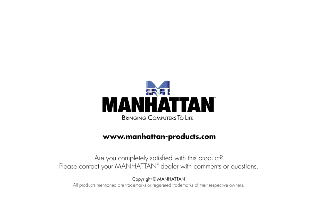 Manhattan Computer Products 173032 user manual 