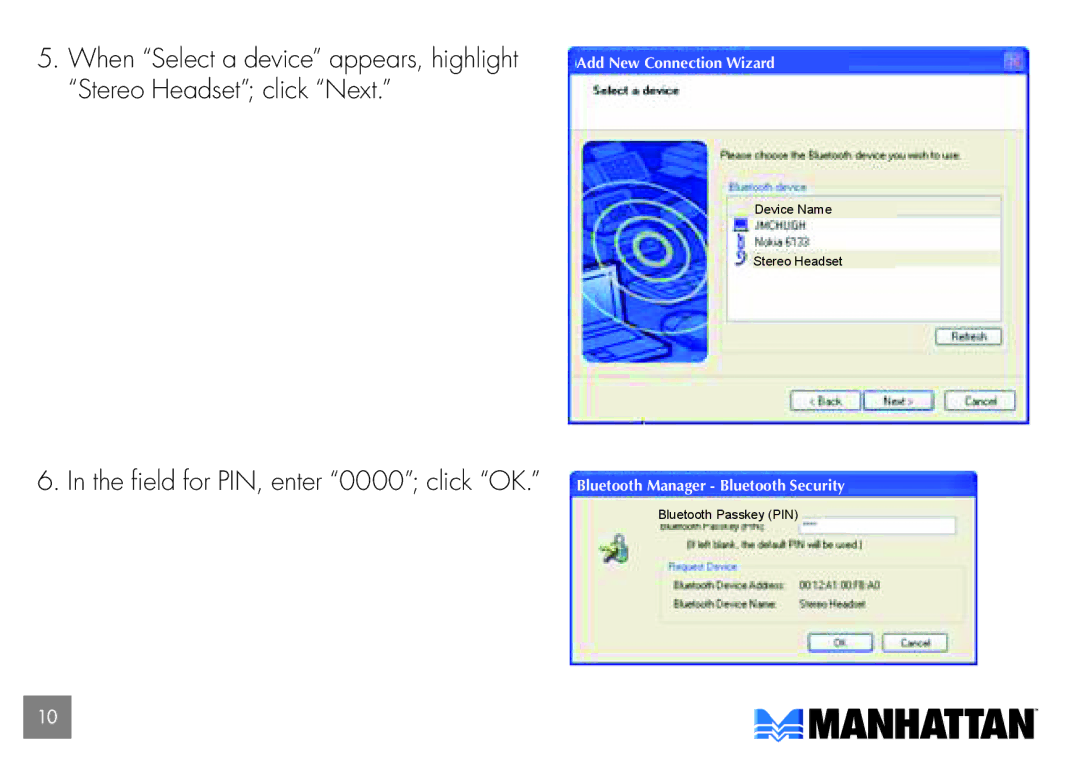 Manhattan Computer Products 175944 user manual Device Name Stereo Headset 