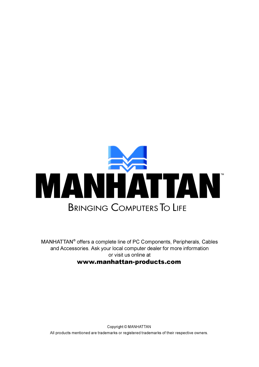 Manhattan Computer Products 179133 user manual 
