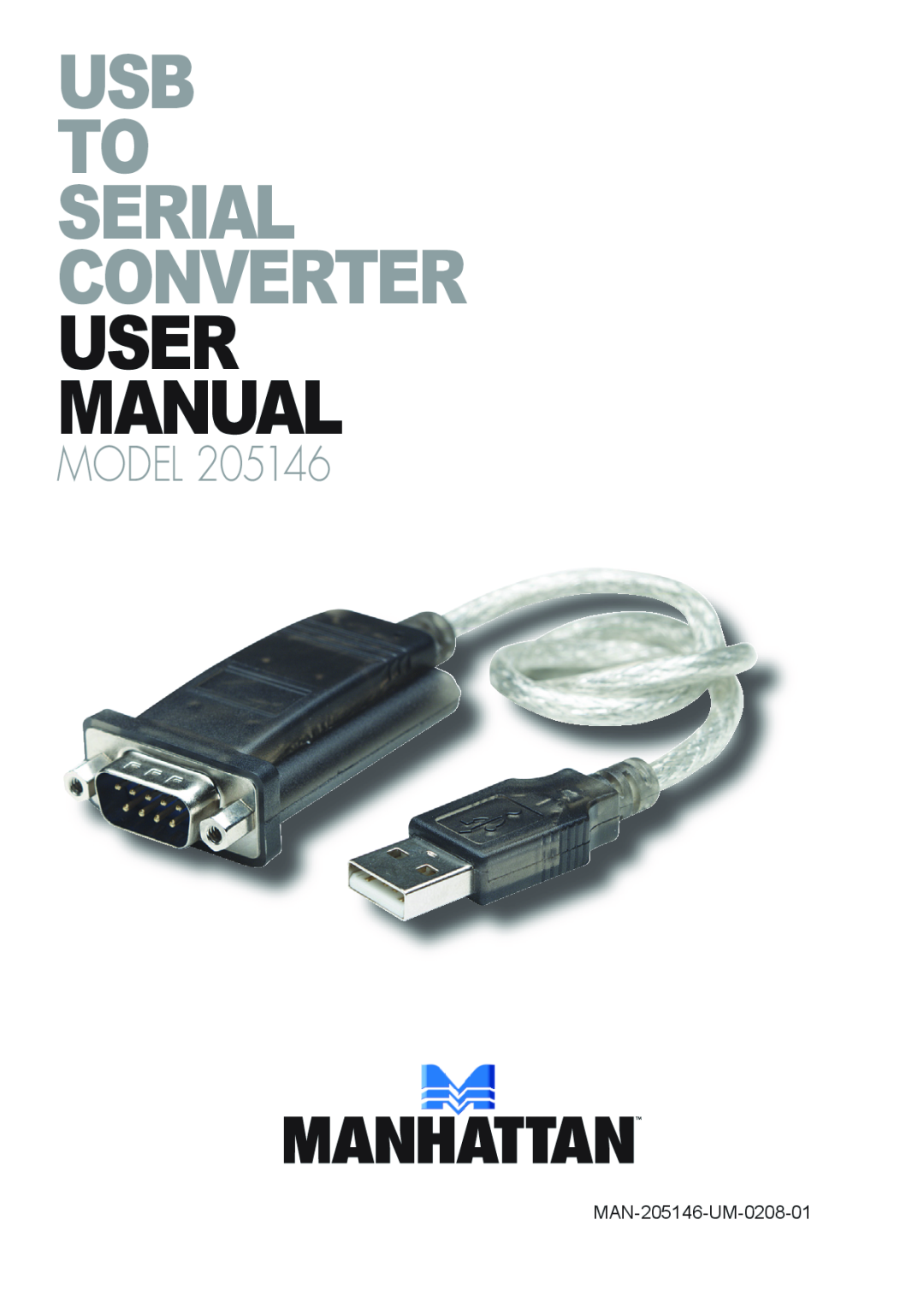 Manhattan Computer Products user manual Model, MAN-205146-UM-0208-01 