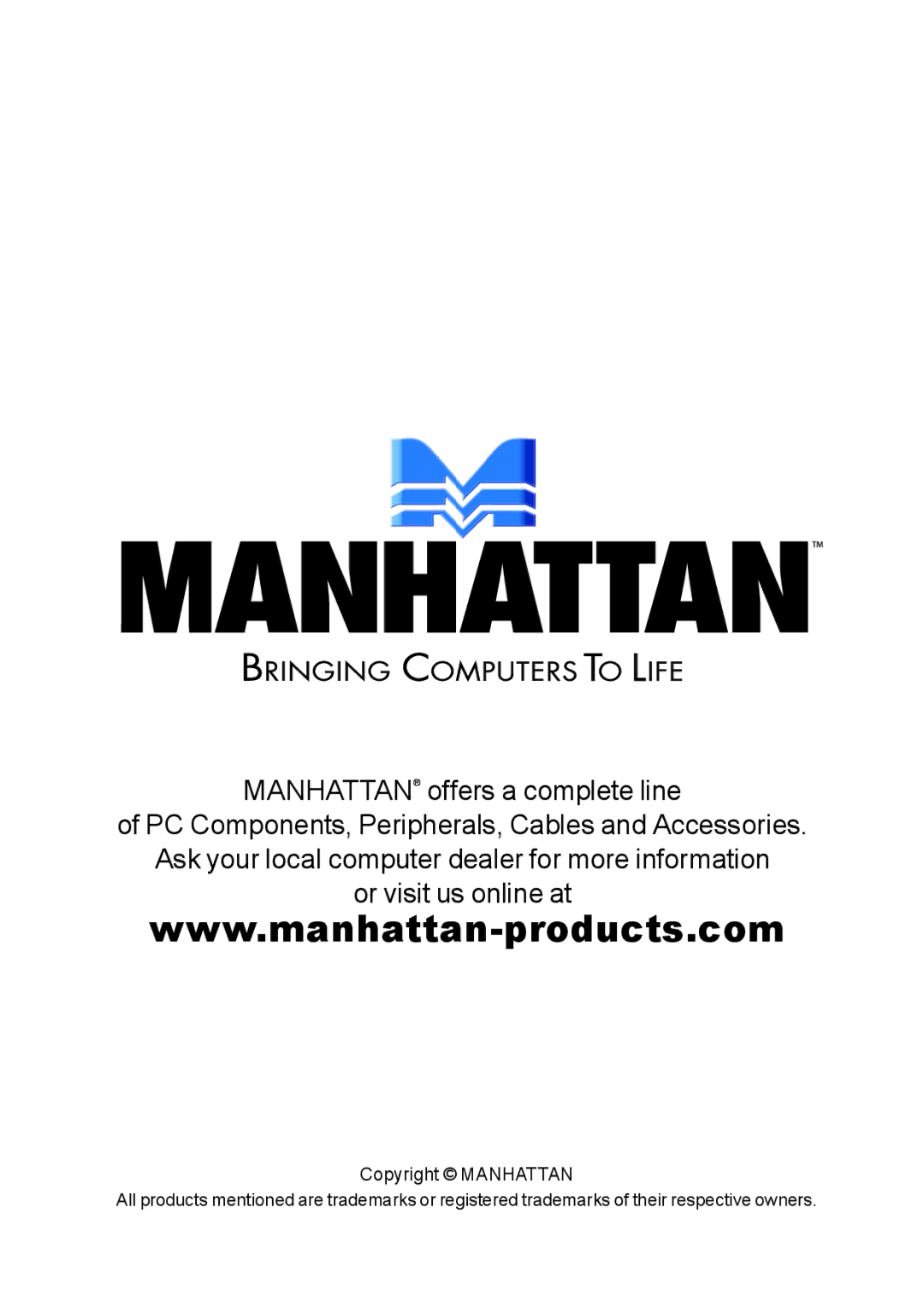 Manhattan Computer Products 460477 user manual 