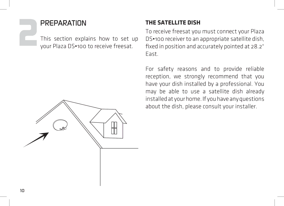 Manhattan Computer Products DS 100 manual 2PREPARATION, Satellite Dish 