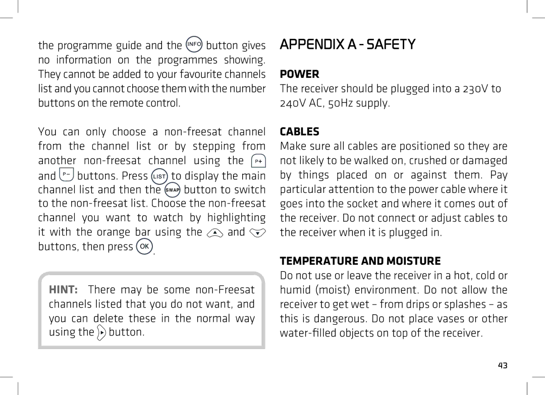 Manhattan Computer Products DS 100 manual Appendix a Safety, Power, Cables, Temperature and Moisture 