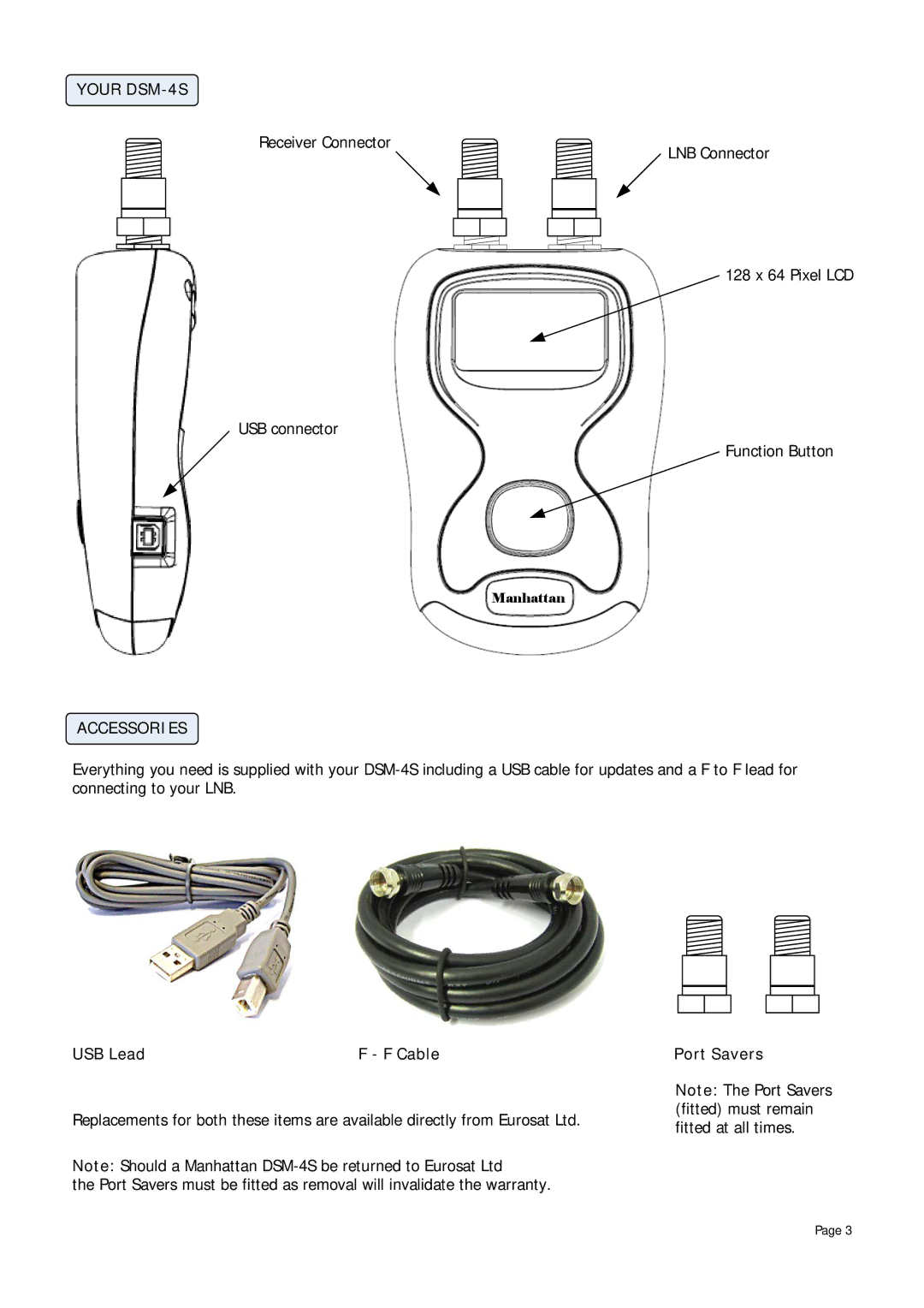 Manhattan Computer Products instruction manual Your DSM-4S, Accessories 