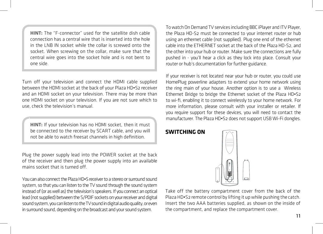 Manhattan Computer Products HDS2 manual Switching on 