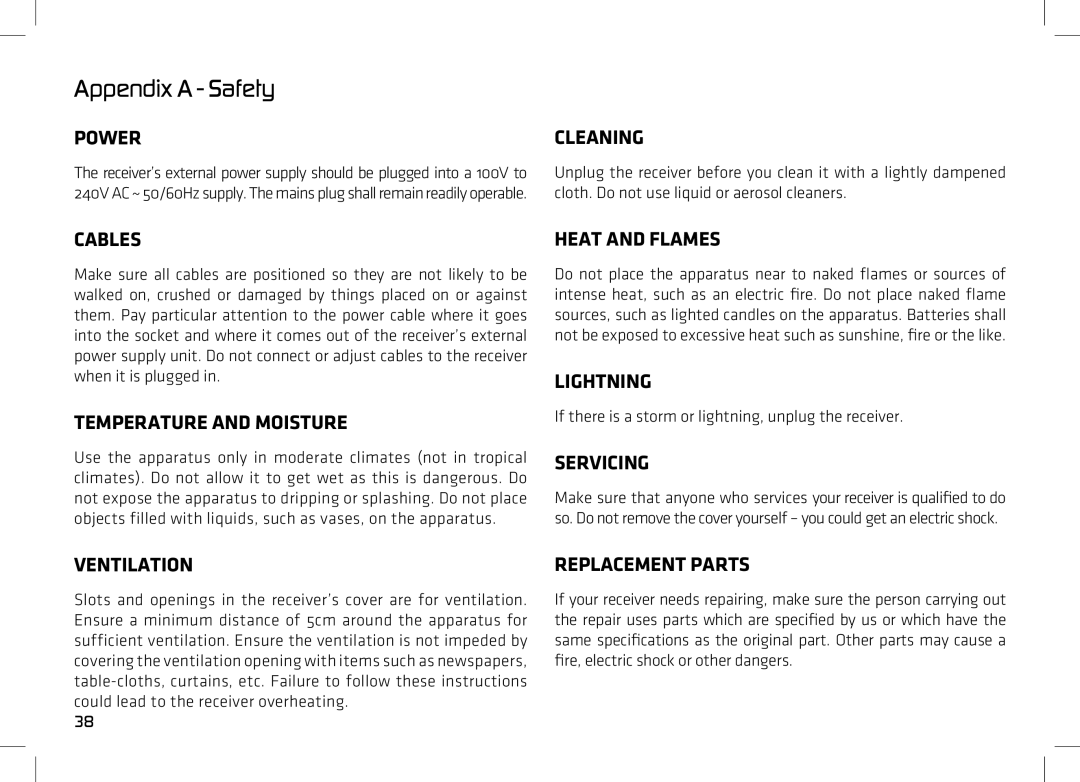 Manhattan Computer Products HDS2 manual Appendix a Safety 