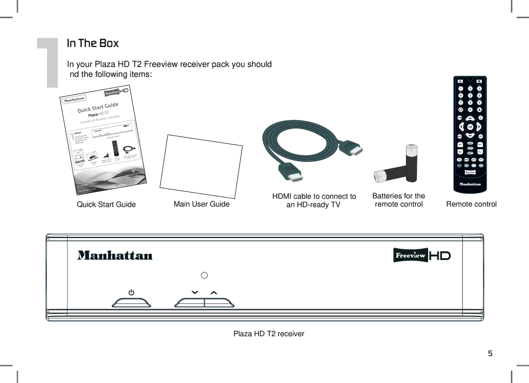 Manhattan Computer Products PLAZA HD-T2 manual 1In The Box 