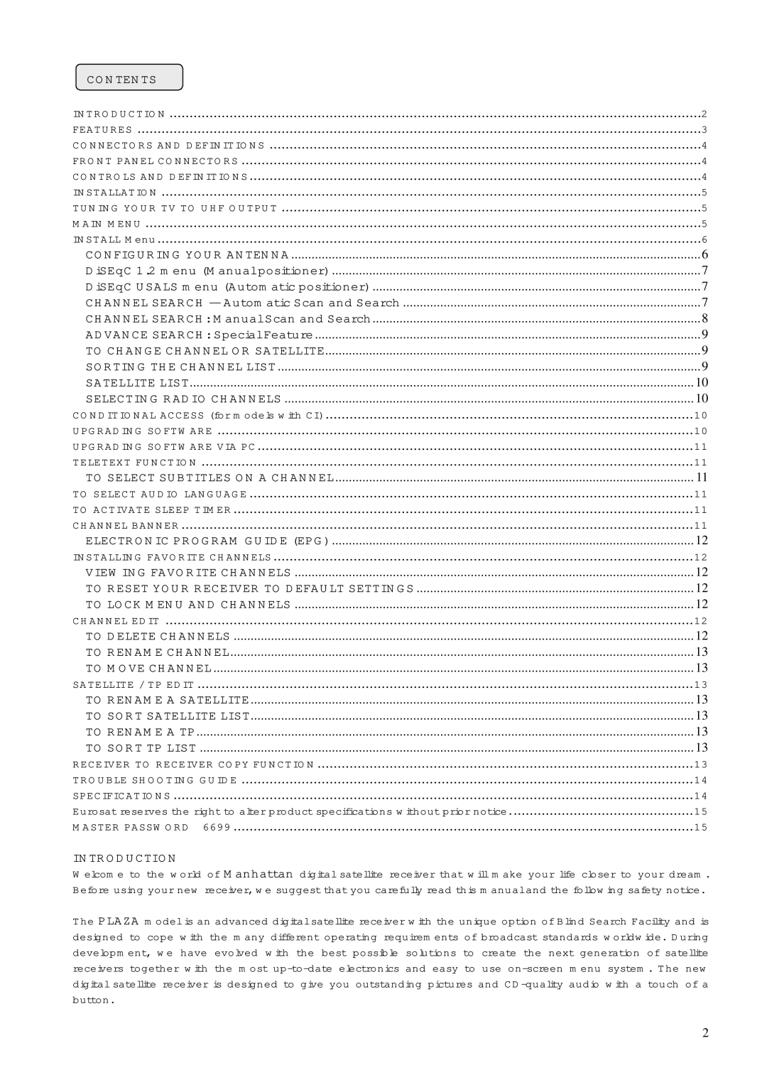 Manhattan Computer Products ST100 instruction manual Contents, Introduction 