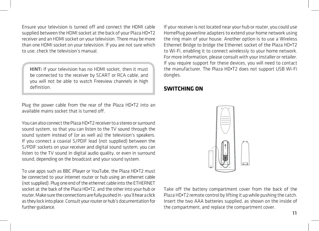 Manhattan Computer Products T2 manual Switching on 