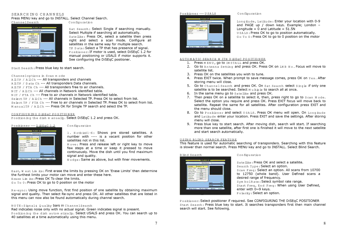 Manhattan Computer Products XT-F owner manual Searching Channels, Using Blind Search Feature 