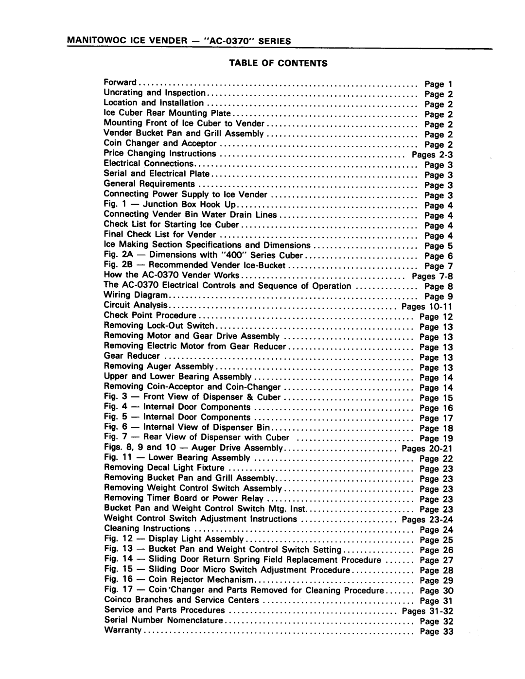 Manitowoc Ice AC-0370 manual 