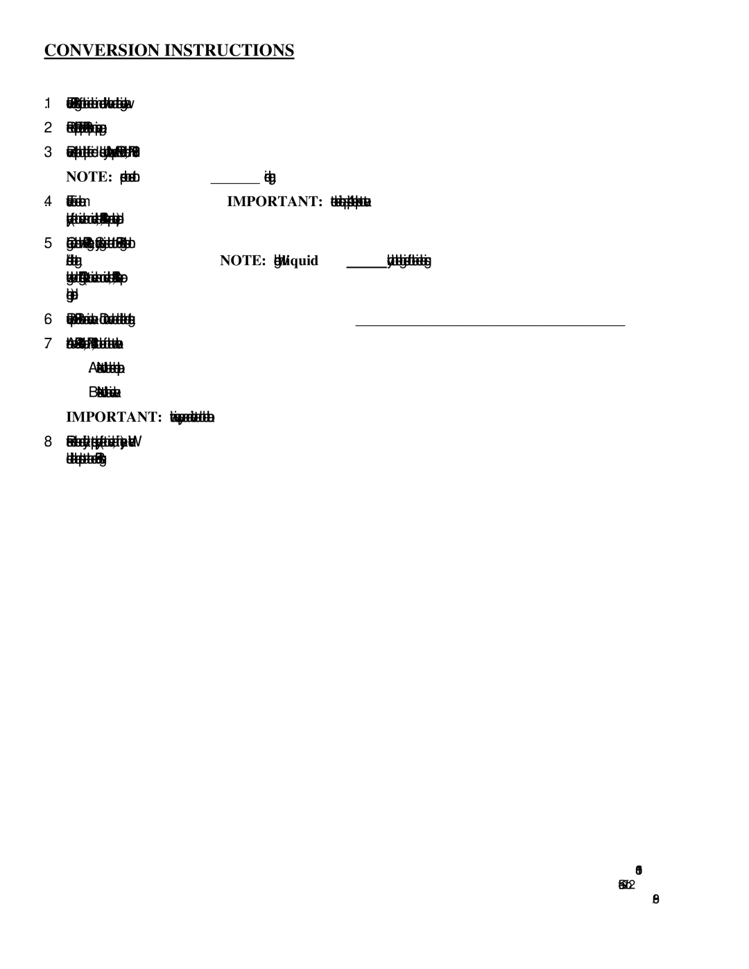 Manitowoc Ice GR-0490N, GR-0401W, GR-0400A service manual Conversion Instructions, Sheet 2 of 2 08/96 