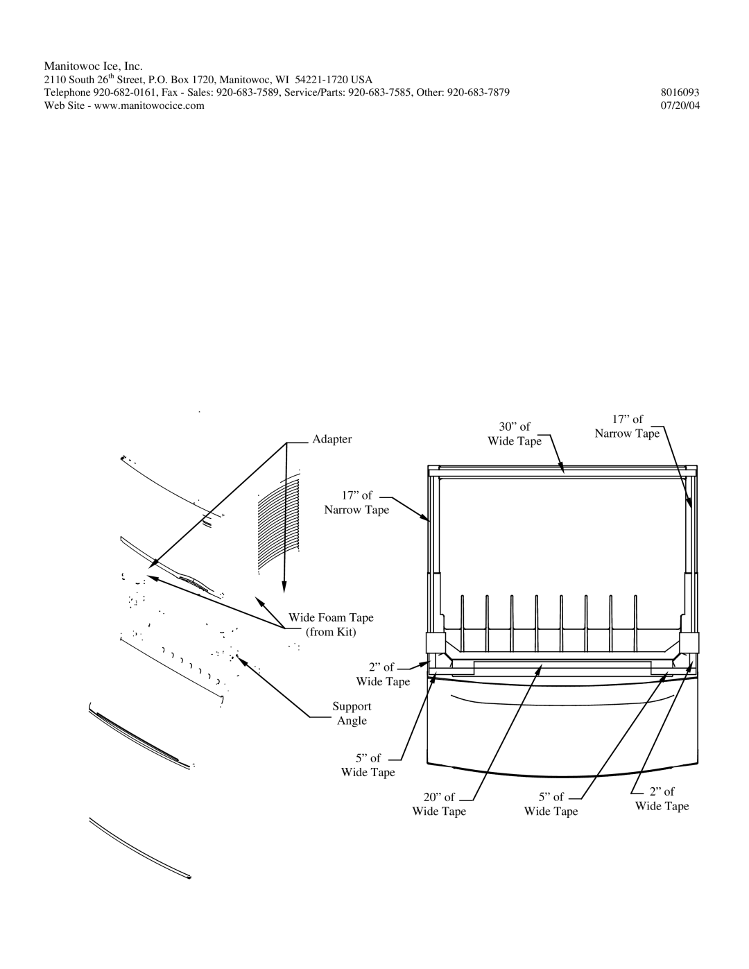 Manitowoc Ice K00365 installation instructions Manitowoc Ice, Inc 