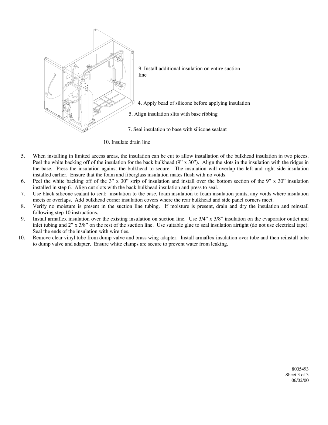 Manitowoc Ice Q-0280 installation instructions Sheet 3 of 3 06/02/00 