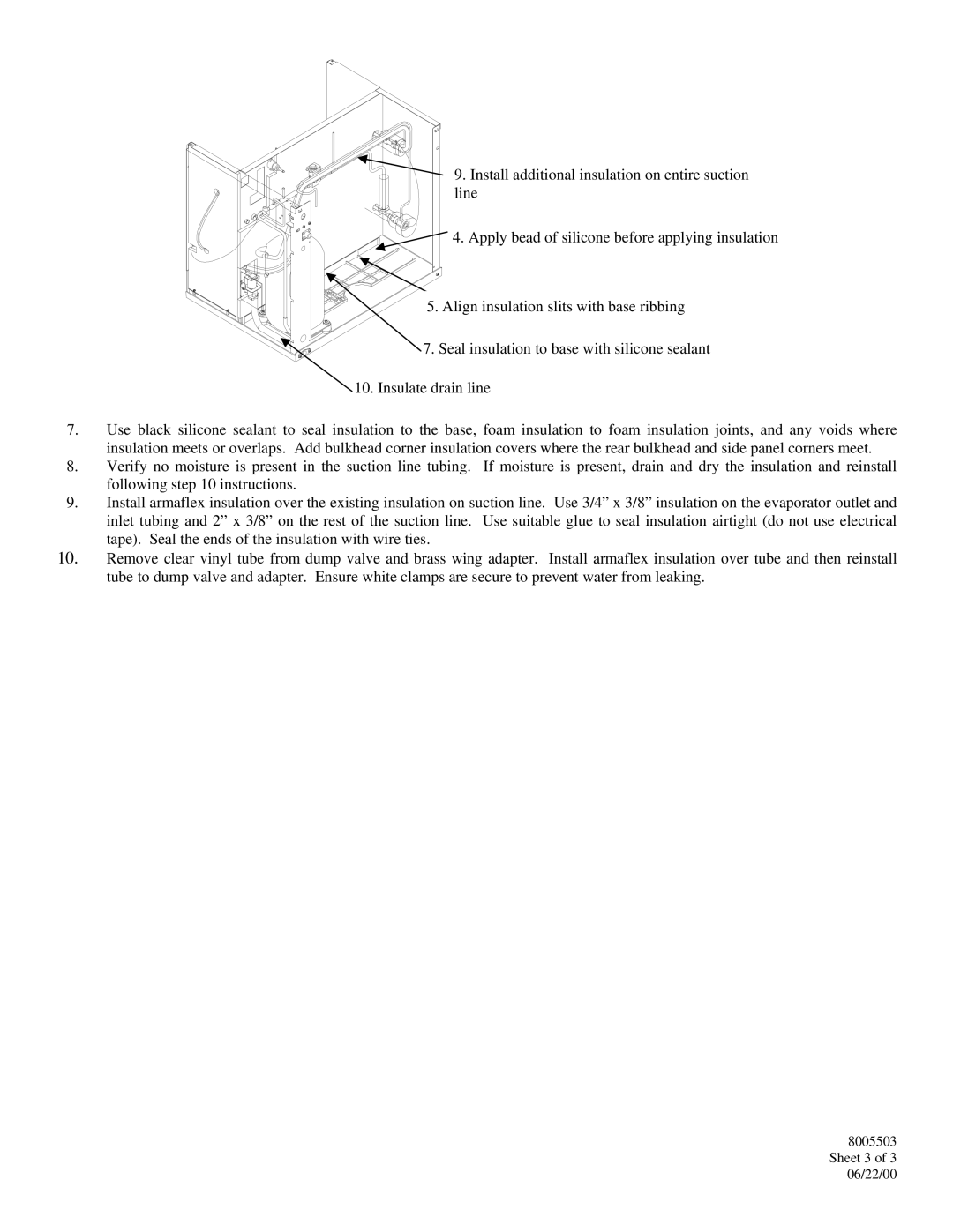 Manitowoc Ice Q-0320, Q-0420 installation instructions Sheet 3 of 3 06/22/00 