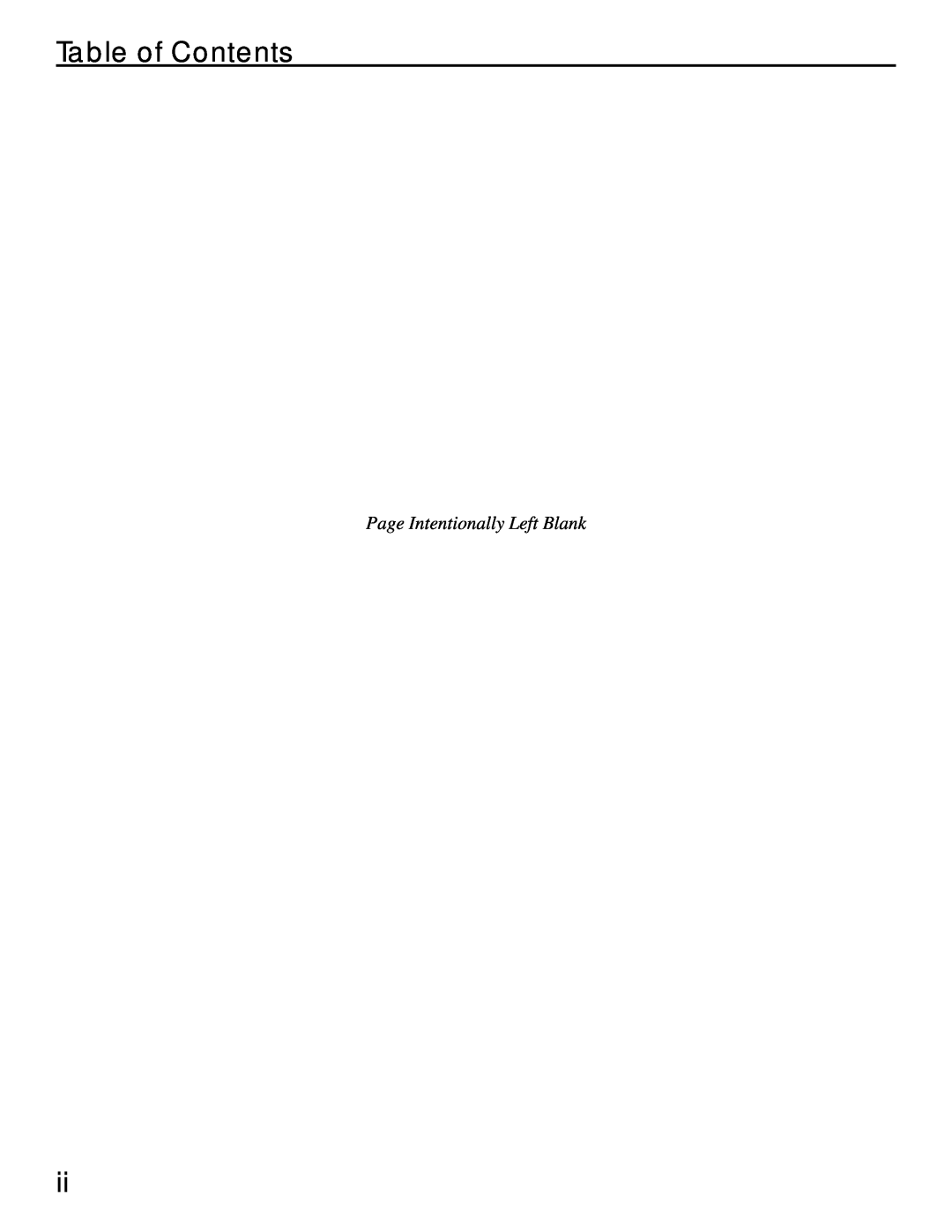 Manitowoc Ice Q 800 manual Table of Contents, Page Intentionally Left Blank 