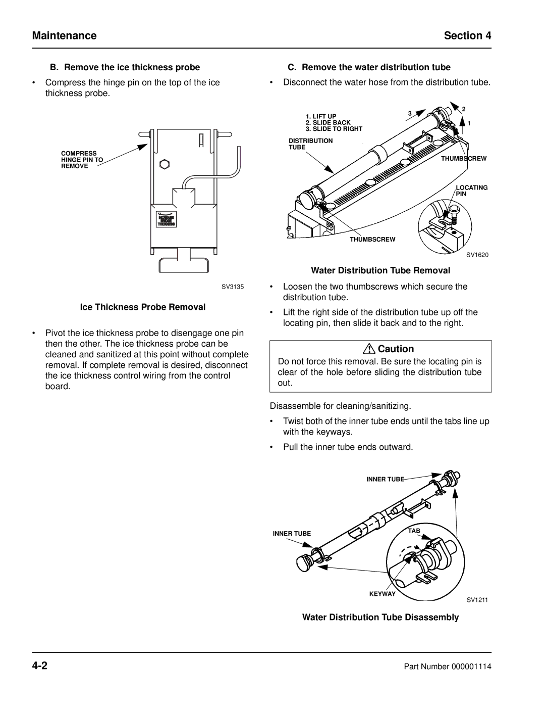 Manitowoc Ice Q manual Maintenance Section 