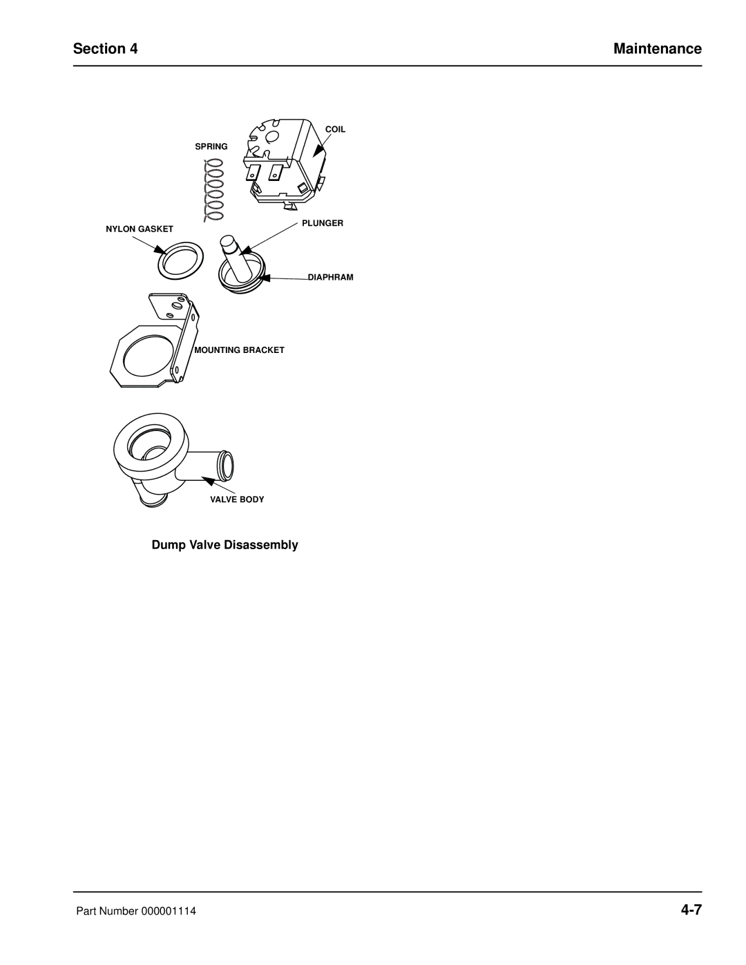 Manitowoc Ice Q manual Dump Valve Disassembly 